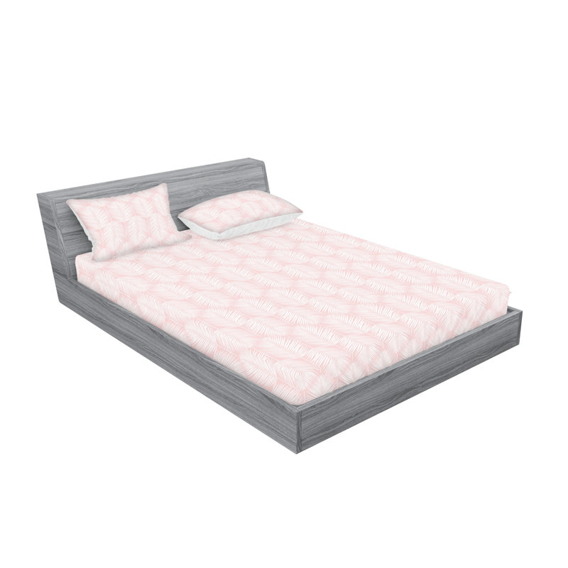 Microfiber Floral Sheet Set, Rose, Full Sheet Set + 2 Pillowcases
