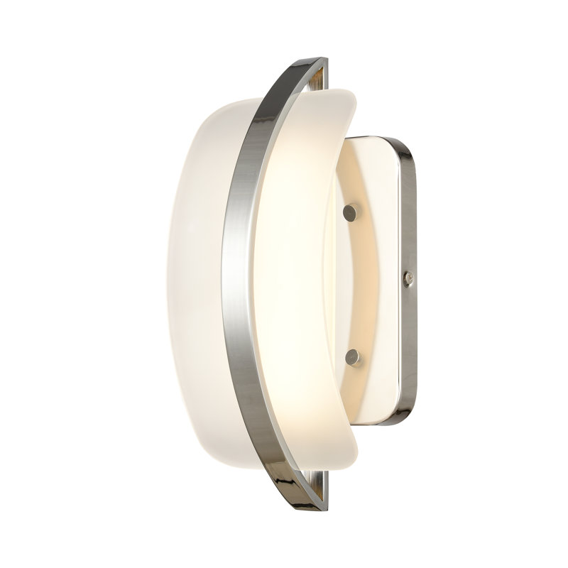 Éclairage pour meuble-lavabo à DEL 5,5 po Curvato - Chrome poli, H 11 po x l 5,5 po x P 4 po, 10 W