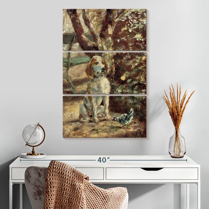 Brampt le chien de l'artiste Fleche 1881, H 32 po x l 20 po