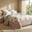 House of Avana Cream & Rose Pink Botanical Floral Jaipur Indian Hand Block Print Quilted Comforter-1890261334-1890261422