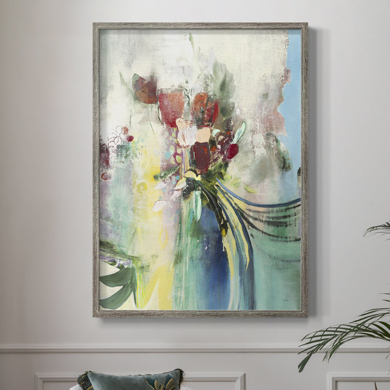 Celebration I Framed Print - Solid Wood, 15" H x 12" W