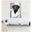 "Black Lab", art mural noir et blanc par The Creative Bunch Studio, reproduction d'art sur toile encadrée-577451679