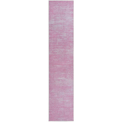 Tapis rose en chenille tissé à la machine Ikhasa