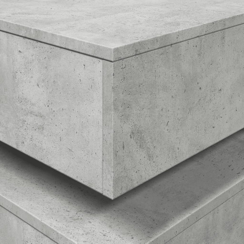 Calixtro Enclosed Coffee Table, Concrete Grey