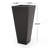 Tapered Outdoor Plant Pot - 13.05L X 13.05W 28.5H Black Magnesium Oxide, Lightweight Concrete No Assembly Needed Planter For Plants-806617588