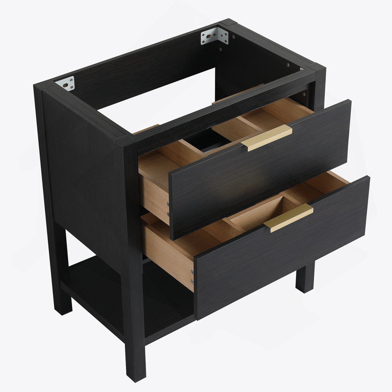 Contreplaqué de meuble-lavabo 30 po avec 2 tiroirs (meuble-lavabo seulement, sans lavabo) -BVB01030BCTG