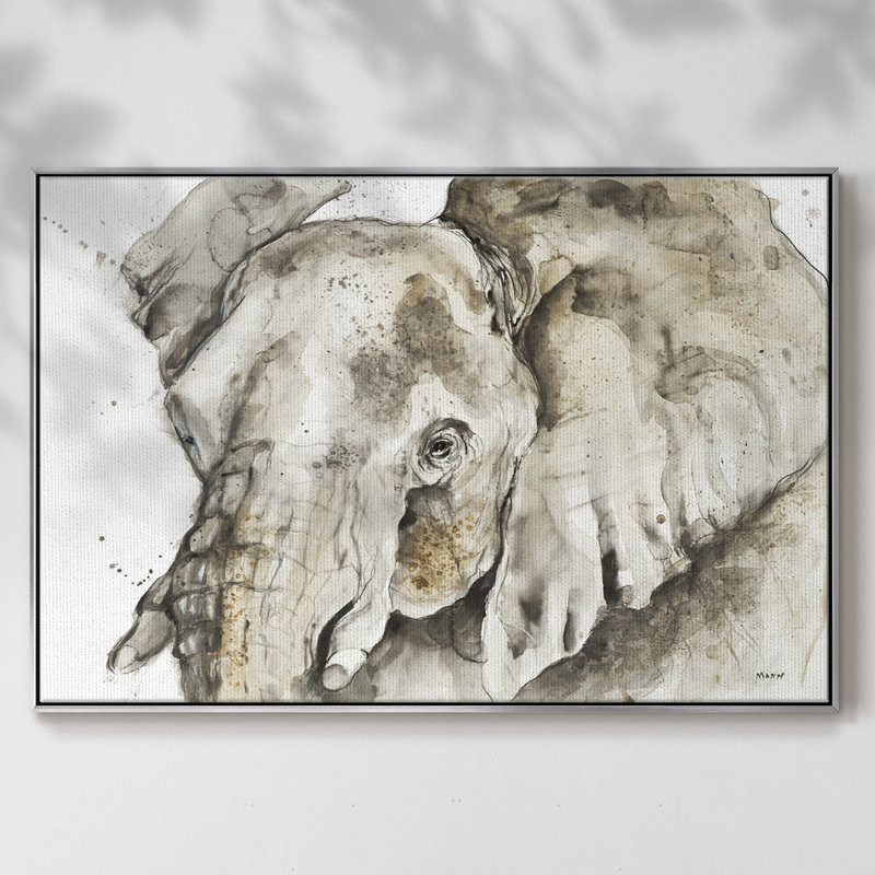 Savannah III - Reproduction d'art sur papier encadrée, H 27 po x l 41 po x P 2 po, Toile argentée avec cadre flottant