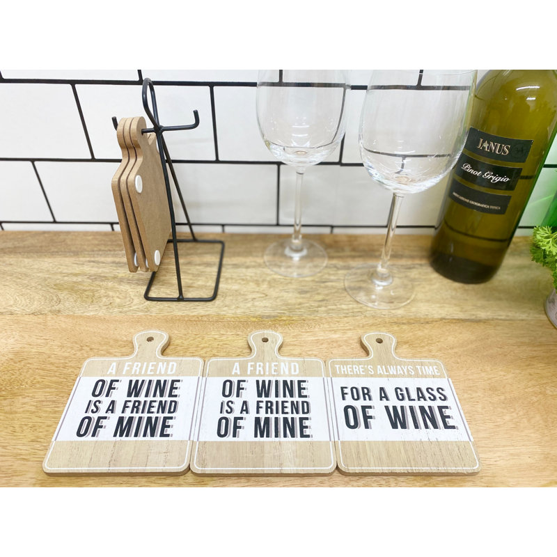 Wood 6 Piece Coaster Set