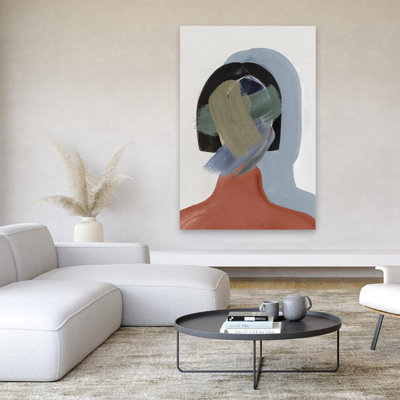 Veiled Emotion I - transitionnel contemporain, peinture à l'huile abstraite