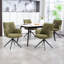 360° Swivel Dining Chairs Set Of 2, Modern Upholstered Armchairs With Ergonomic Back Support, Sturdy Metal Legs For Kitchen & Dining Room-910672825