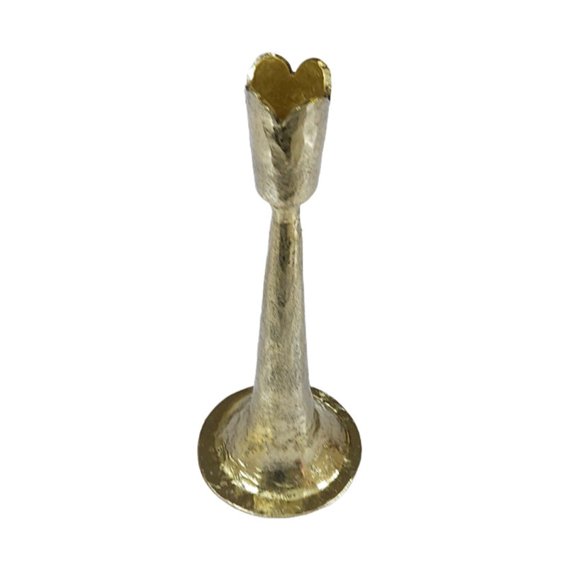 Porte-bougie décoratif en forme de pétale cannelée en fer pour porte d'entrée - Décoration moderne en métal pour décor de table