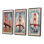 Golden Gate - Illustration rétro de San Francisco - ensemble de 3 pièces