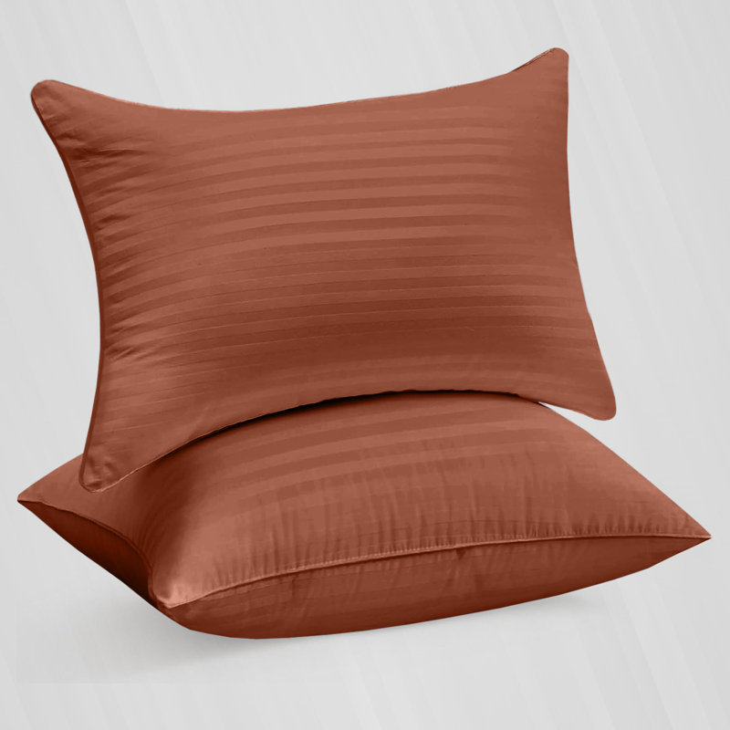 Pack of 2 Soft Microfiber Pillow Covers - Wrinkle-Free, Breathable & Hotel Quality Bedding Essential, Rust