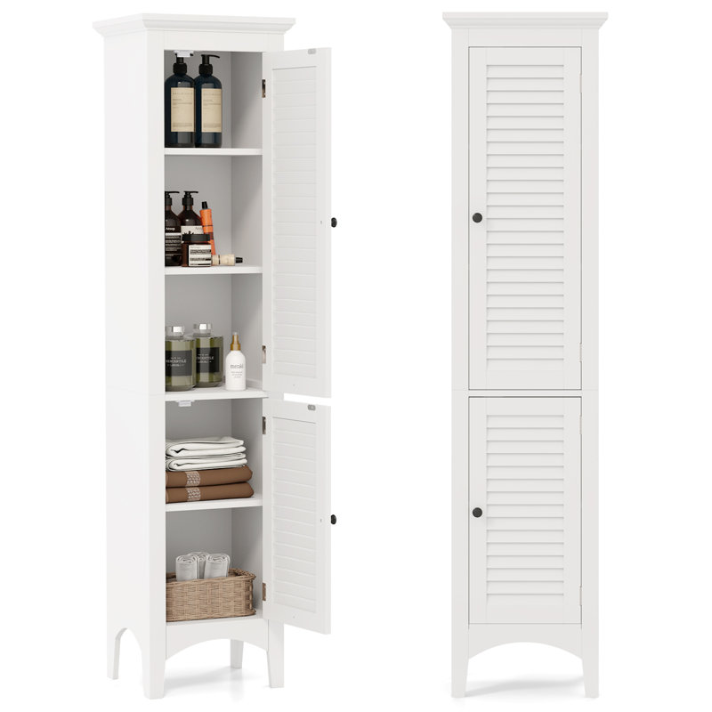 Freestanding Bathroom Cabinet, White