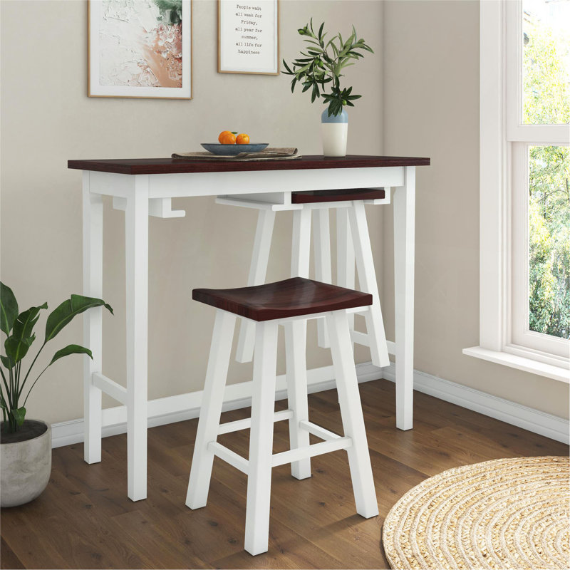 3PC Hanging Counter Height Dining Stool Set