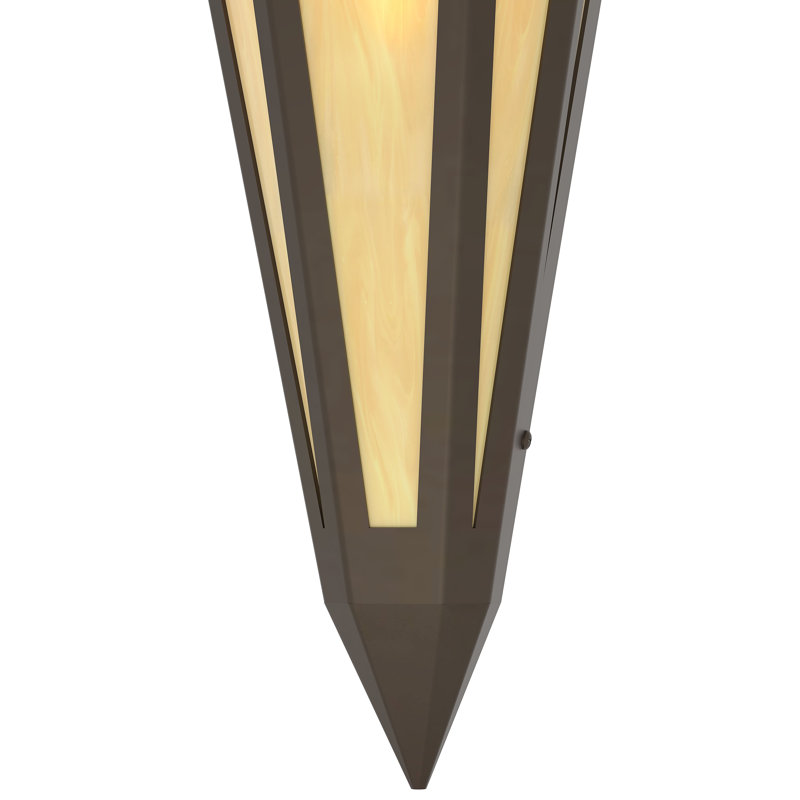 Brum 2 - Light Flush Mounted Sconce, Oil Rubbed Bronze, Amber, Glass