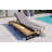 Outdoor Chaise Lounge Chair With 5-Position Adjustable Backrest, Reclining With Cushion, Patio Lounger With Wood Side Table, Sturdy Frame For Poolside, Garden, And Backyard-1182978092