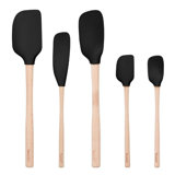 Flex-Core Spatula Wood Handle Set of 5 - White
