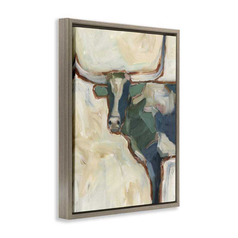 Art mural de toile Western, H 31 po x l 25 po, Cadre flottant orme Montalcino