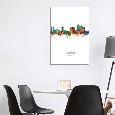 Lexington Kentucky Skyline Portrait by Michael Tompsett - Wrapped Canvas Gallery-Wrapped Canvas Giclée