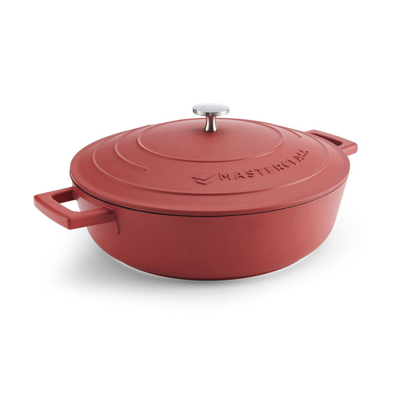 MasterClass Cast Aluminum Shallow Casserole 4L, Red