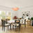 Transitional 1-Light White And Orange Acrylic LED Cloud Chandelier-1288456737