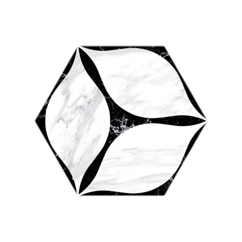  Carreau de porcelaine pour plancher et mur Hexagone 8 po x 9 po Capricho