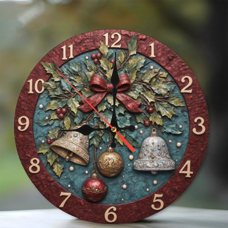 Horloge de Noël en pain d'épice