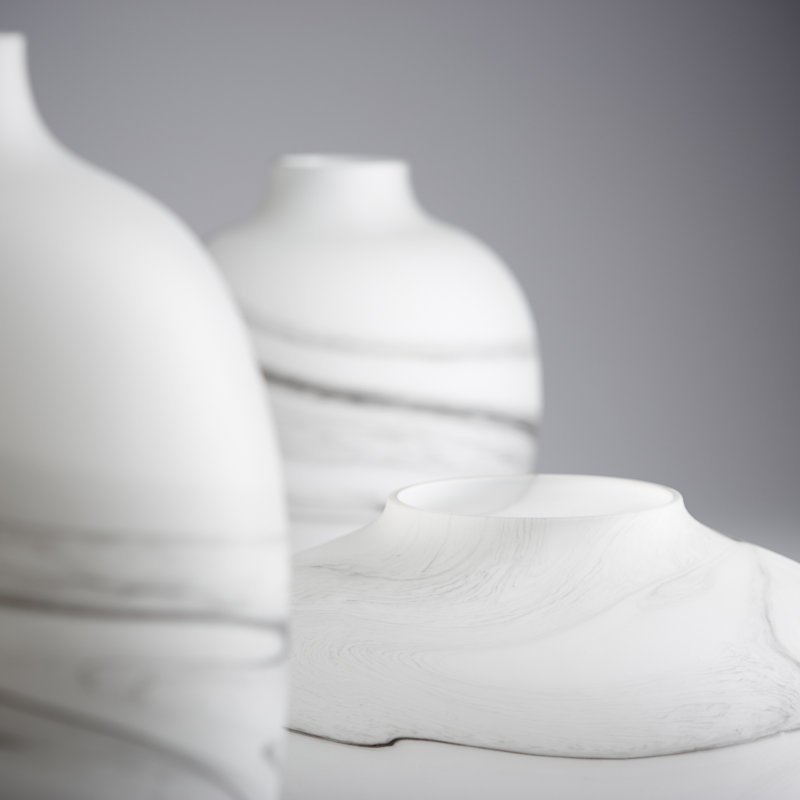 Moon Mist Glass Table Vase