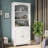 Asmitha 73.25"H Solid Wood Bookcase with Cabinet-1910130883