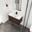36" Bathroom Vanity With Gel Basin, Stylish Cabinet Unit , Plywood Construction, Walnut Color, Door Feature Modern Cabinetry Spacious Interior, Build, Finish, Drawer-1409124931