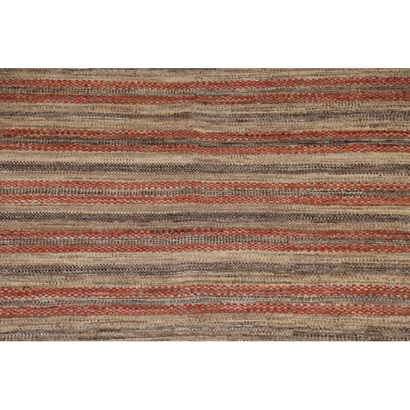 Tapis oriental rayé Gabbeh 6 x 8