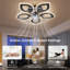 Ventilateur de plafond encastré moderne avec ensemble d'éclairage à DEL à intensité variable Lindfield