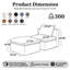 Ensemble fauteuil d'appoint et repose-pieds compressés, fauteuil moderne à assise profonde avec ressorts ensachés et coussin assorti, noir-131180595