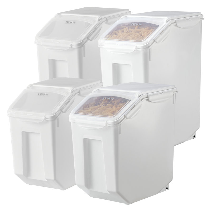 3.5Galx2 + 4.5Galx2 Ingredient Storage Container Airtight Kitchen Bin
