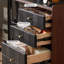 Buffet en bois massif noir