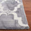Tapis gris / ivoire en laine touffeté à la main à motif géométrique-67787932