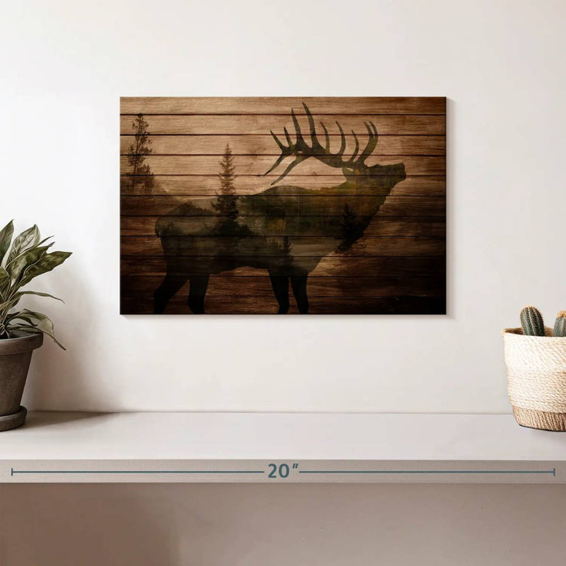 Brampt Elk Woods I, 8" H x 12" W