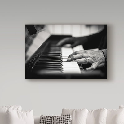 Dyara «Piano Player Hands», reproduction de photo sur toile tendue