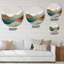 «The Silent Ridge Into The Mountain», art mural rond en métal abstrait Mid-Century-1574291430