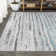 Tapis gris / turquoise Batten