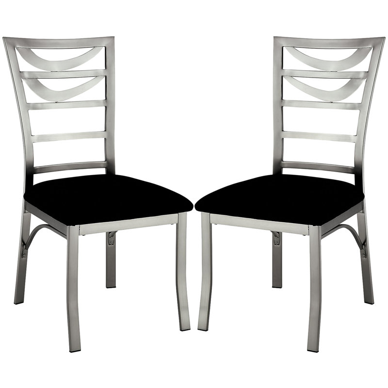 Microfibre et chaises d'appoint en métal (ensemble de 2)