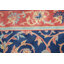 Tapis de la zone en laine bleu/orange 15 pi 1 po x 24 pi en laine noué la à la main one-of-kind- Lydia