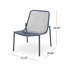 Ensemble de conversation d'extérieur 3 pièces avec cadre en fer - 2 chaises en filet et 1 table d'appoint-1407381960