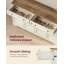 Farmhouse Sideboard Storage Cabinet with 2 Drawers and 4 Doors 140 x 40 x 80 cm Cloud White