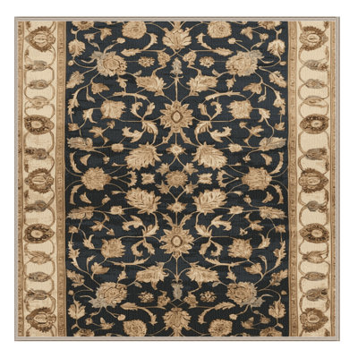 Machine Washable Persian Brown Area Rug