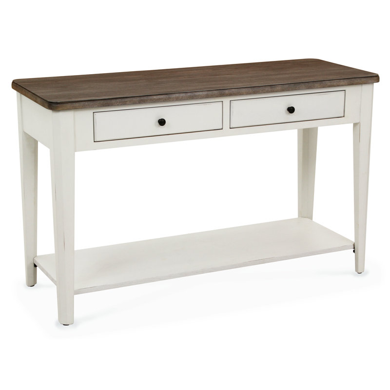 Kendyll 48'' Console Table, Dark Brown, White