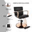 Fauteuil inclinable pivotant en cuir Laquana