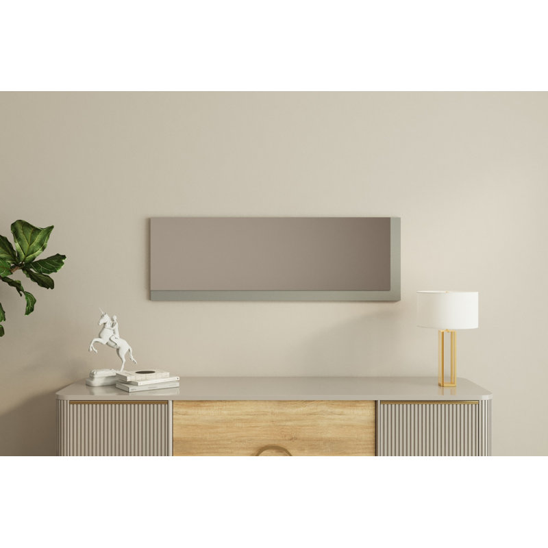 Alyze Rectangle Floor Mirror, Grey