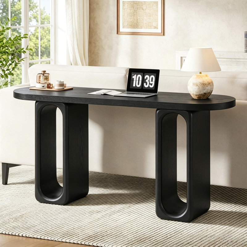Console d'entrée moderne avec pieds ovales pour le couloir du salon